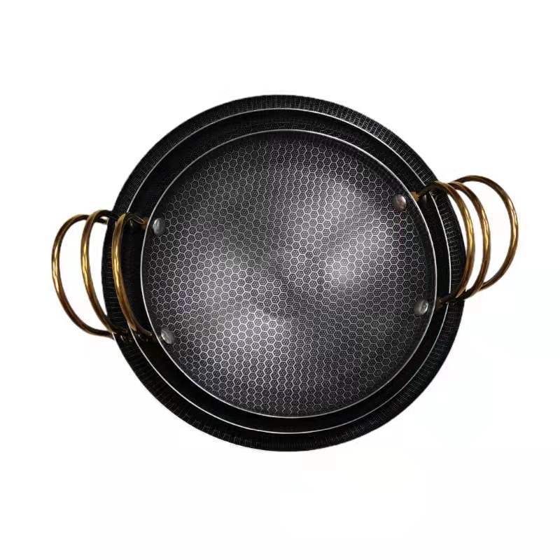 Non-Stick Hot Pot Korean Style Alcohol Pot Honeycomb Non-Stick Pan Fire Stewed Pot Golden Ear round Bottom Bar Jinding Non-Stick Hot Pot Korean Style Alcohol Pot Honeycomb Non-Stick Pan Fire Stewed Pot Golden Ear round Bottom Bar Jinding
