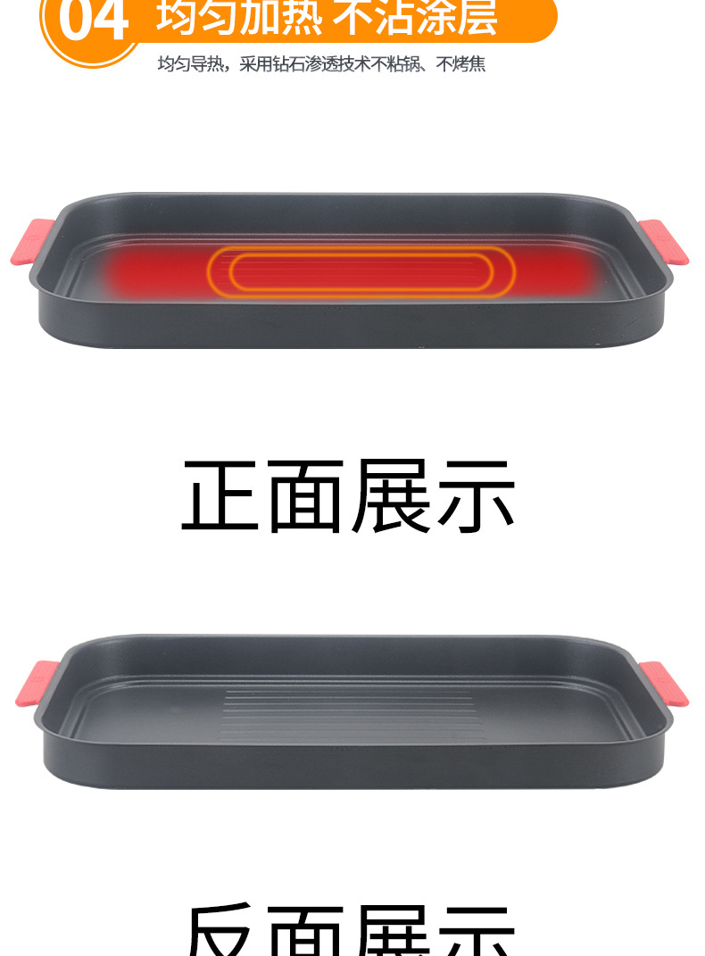 Household Barbecue Plate Non-Stick Grilled Fish Dish Multi-Function Induction Cooker Open Fire Barbecue Plate Korean New Non-Stick Pan Household Barbecue Plate Non-Stick Grilled Fish Dish Multi-Function Induction Cooker Open Fire Barbecue Plate Korean New Non-Stick Pan