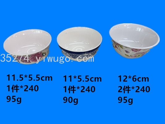Melamine Stock Melamine Bowl Rice Bowl Soup Bowl Noodle Bowl Square Bowl a Large Number of Spot Goods in Yiwu
