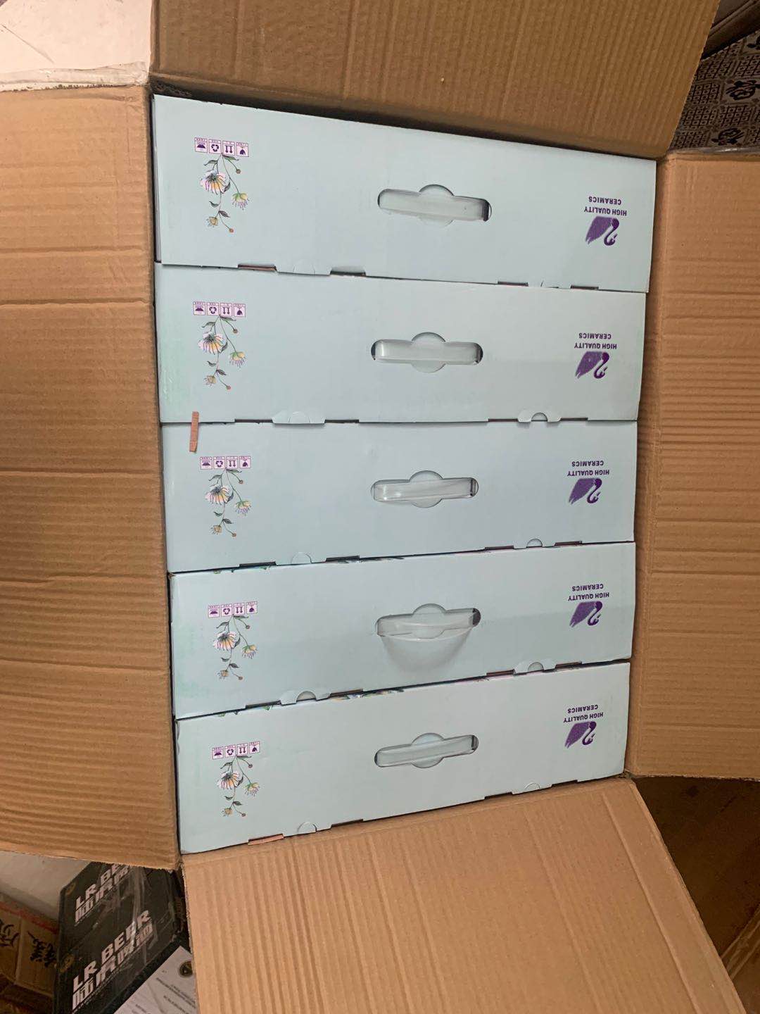 Swan Ceramic 2 Bowl 2 Spoon Color Box Gift Box Packaging