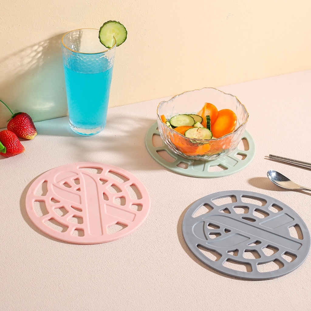 Heat Proof Mat Nordic Soft Silicone Cup Mat Kitchen Supplies Dining Table Cushion Grid Modeling Teacup Mat Creative Bowl Placemat