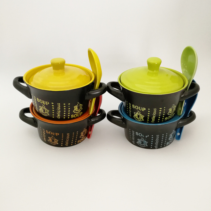WEIJIA boxed ears black in color hand-painted ceramic bowl small bowl, bowl