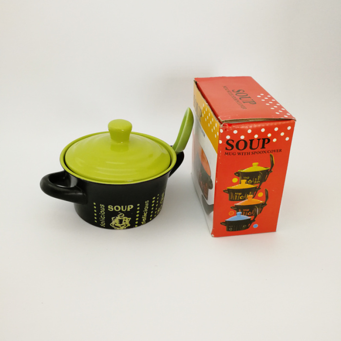 WEIJIA boxed ears black in color hand-painted ceramic bowl small bowl, bowl