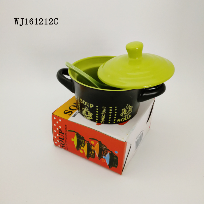 WEIJIA boxed ears black in color hand-painted ceramic bowl small bowl, bowl