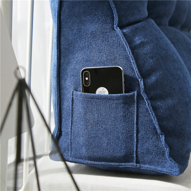 Bedside Cushion Soft Bag Triangle Backrest Tatami Bed Sofa Big Cushion Double Long Bolster Factory Direct Sales