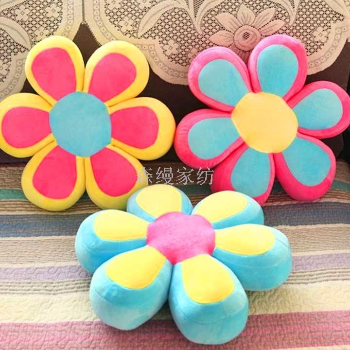 Artificial Six-Petal Flower Thickened Cushion Crystal Velvet SUNFLOWER Bolster Custom Logo