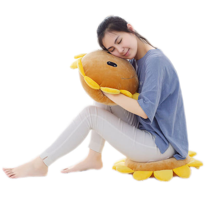 Sunflower Bolster Sunflower Hand Warmers Intervention Cushion Sunshine Smiling Face Activity Afternoon Nap Pillow Gift Customization