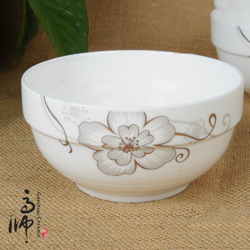 10. Alice white China ceramic bowl bone China rim guard bowl multi-size soup bowl daily necessities 10. Alice white China ceramic bowl bone China rim guard bowl multi-size soup bowl daily necessities