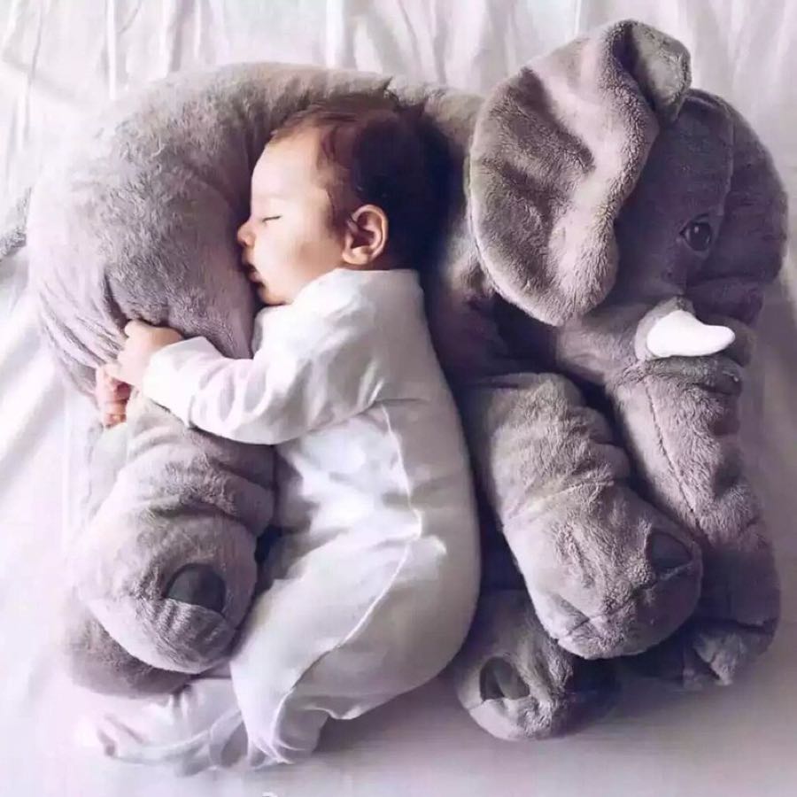 Carton plush elephant pillow cushion bolster blanket gift for baby kids plush toy doll stuffed elephant sleeping toy big