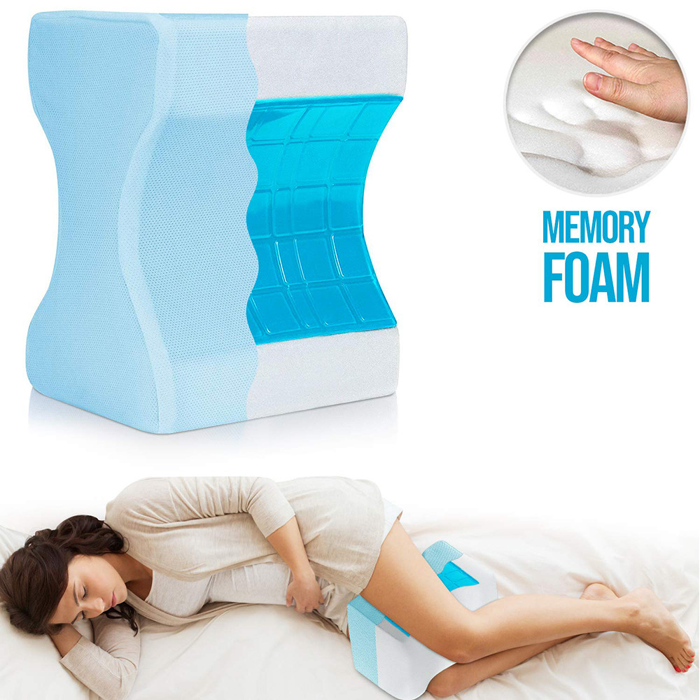 Amazon Hot Sale Knee Pillow Double-Sided Gel Memory Sponge I-Shaped Foot Pillow Leg Lock Pillow Knee Bolster