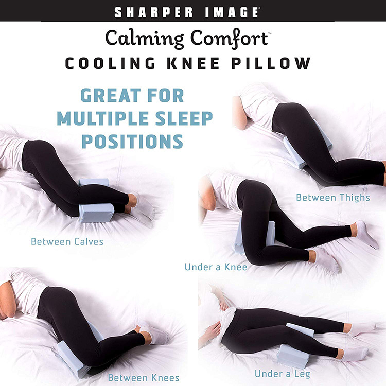 Amazon Hot Sale Knee Pillow Double-Sided Gel Memory Sponge I-Shaped Foot Pillow Leg Lock Pillow Knee Bolster