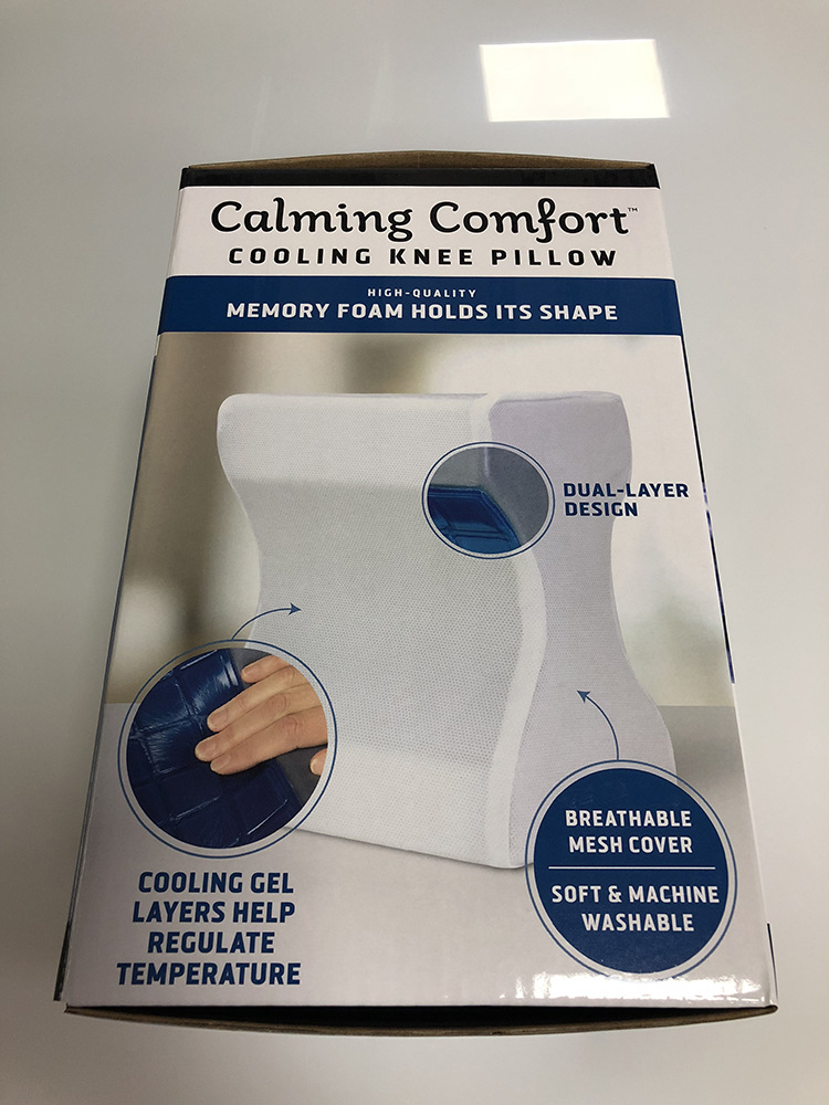 Amazon Hot Sale Knee Pillow Double-Sided Gel Memory Sponge I-Shaped Foot Pillow Leg Lock Pillow Knee Bolster