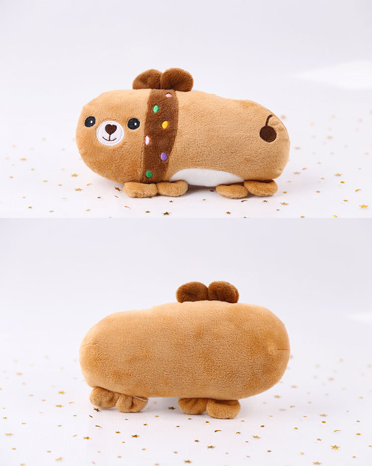 Cartoon Hippo Bear Frog Rabbit Plush Sound Toy Pet Bolster Pet Supplies Dog Toy Cat