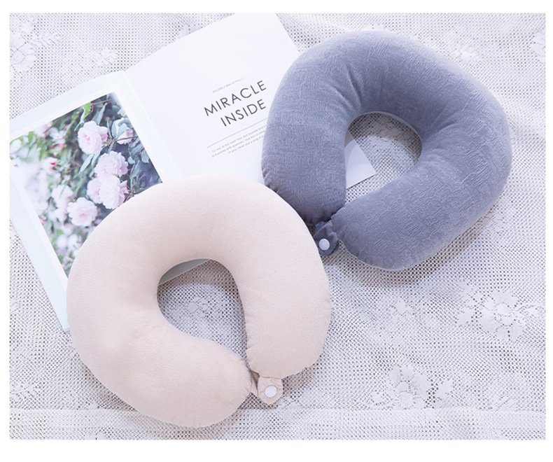 Neck Pillow U-Shaped Adult Office Siesta Stomach Sleeper Pillows Comfortable Driving Travel Neck Bolster Soft Pp Cotton Car Seat Cushion
