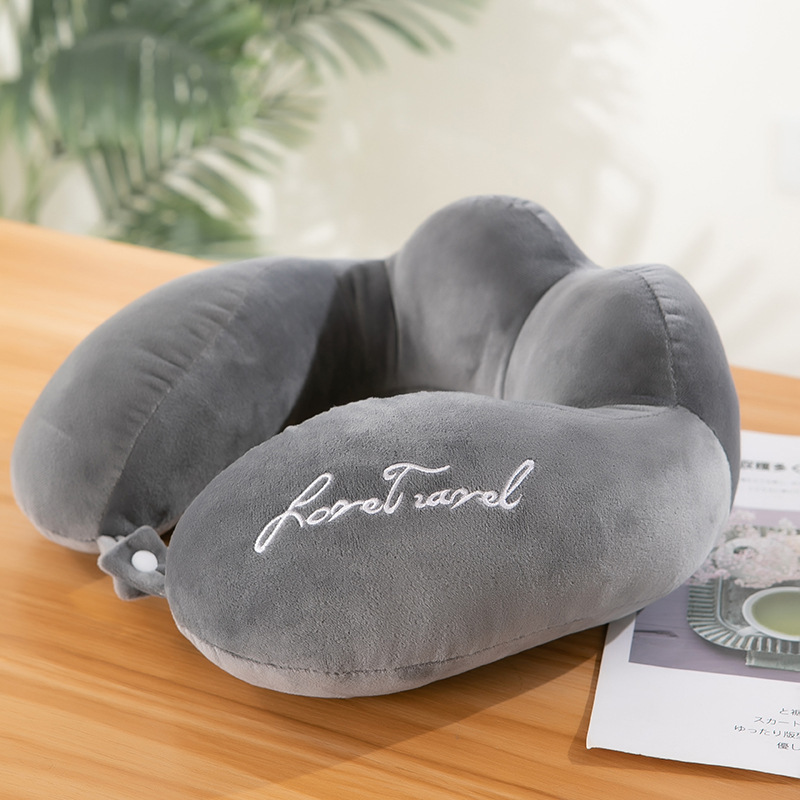 Cartoon Neck Pillow U-Shape Pillow Cervical Pillow Nap Driving Travel Neck Bolster Company Activity Gifts Can Be Customized Logo