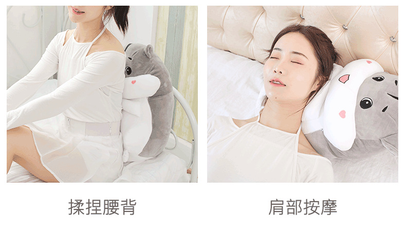 Lumbar Waist Massager Instrument Multifunctional Whole Body Shoulder Cervical Spine Back Filling Electric Bolster Doll