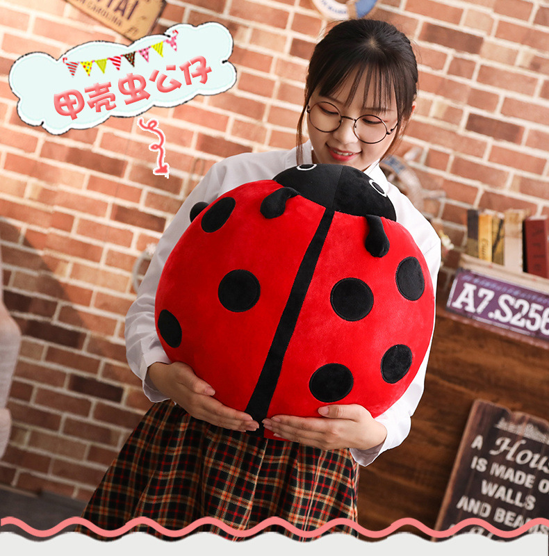 Cute Beetle LADYBIRD Simulation Plush Toys Doll Bolster Doll Children's Birthday Gifts