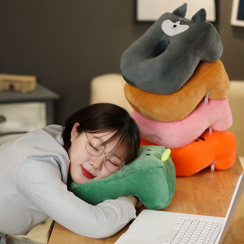Cute Office Siesta Pillow Work Stomach Sleeping on Desk Sleeping Pillow Nap Pillow Student Breathable Lying Bolster Artifact
