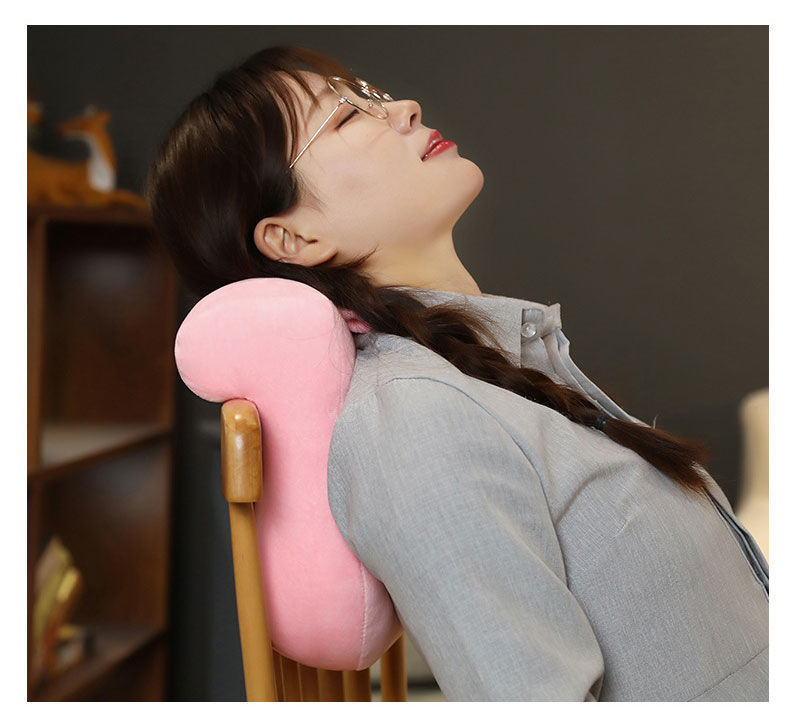 Cute Office Siesta Pillow Work Stomach Sleeping on Desk Sleeping Pillow Nap Pillow Student Breathable Lying Bolster Artifact