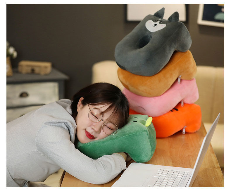 Cute Office Siesta Pillow Work Stomach Sleeping on Desk Sleeping Pillow Nap Pillow Student Breathable Lying Bolster Artifact