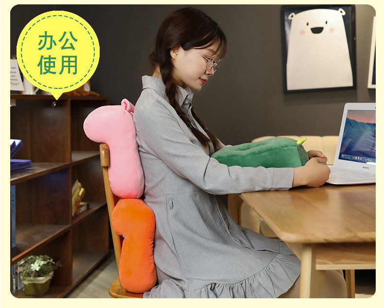 Cute Office Siesta Pillow Work Stomach Sleeping on Desk Sleeping Pillow Nap Pillow Student Breathable Lying Bolster Artifact