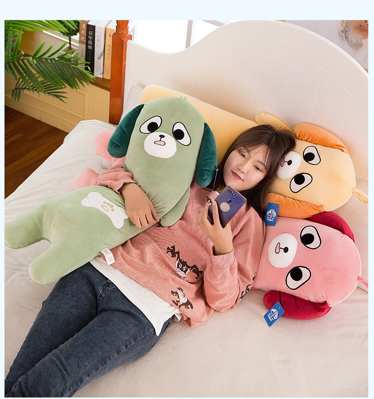 Genuine Innocent Dog Doll Big Eyes Dog Plush Toy down Cotton Sleeping Cylinder Bolster Factory Supply Genuine Innocent Dog Doll Big Eyes Dog Plush Toy down Cotton Sleeping Cylinder Bolster Factory Supply