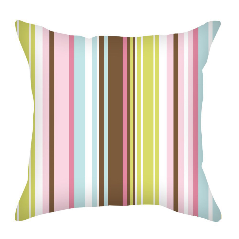 Nordic Simple Color Geometric Plaid Short Velvet Pillow Cover Wholesale Striped Geling Bolster Home Sofa Cushion Cover