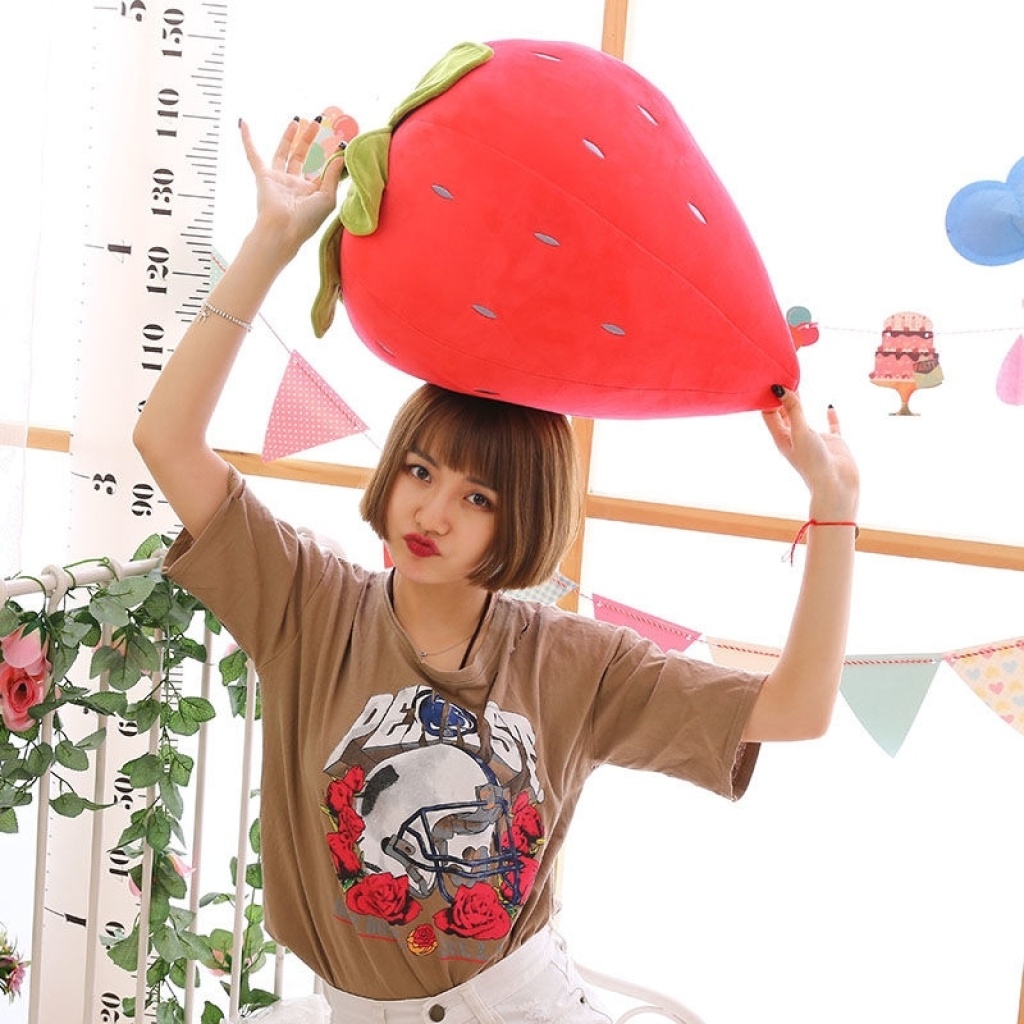 Big Strawberry Bolster Ragdoll Pineapple Cute Pink Large-Sized Ins Girl Girl Heart Lazy Fruit and Vegetables Big Strawberry Bolster Ragdoll Pineapple Cute Pink Large-Sized Ins Girl Girl Heart Lazy Fruit and Vegetables