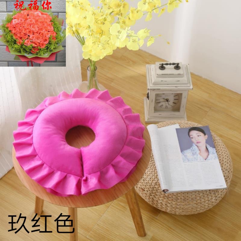 Short Plush U-Shaped Face Pillow Massage Pillow Massage Beauty Salon Pillow Cervical Spine Comfortable Bolster Removable and Washable Pillow Special Offer