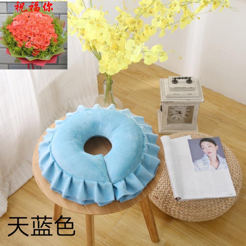 Short Plush U-Shaped Face Pillow Massage Pillow Massage Beauty Salon Pillow Cervical Spine Comfortable Bolster Removable and Washable Pillow Special Offer
