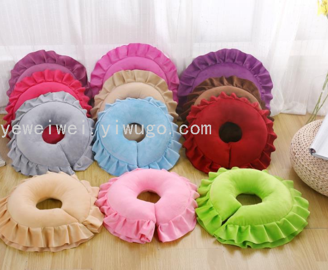 Short Plush U-Shaped Face Pillow Massage Pillow Massage Beauty Salon Pillow Cervical Spine Comfortable Bolster Removable and Washable Pillow Special Offer