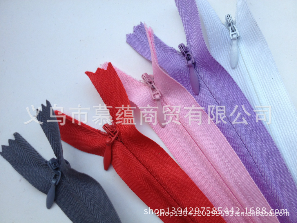 Spot Goods Invisible Nylon Zipper Bolster Clothes and Dresses Zipper Spot Goods Invisible Nylon Zipper Bolster Clothes and Dresses Zipper