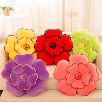 Manruoxi down Cotton Three-Dimensional Rose Bolster Office Flower Cushion Gift Toys Decorative Photography