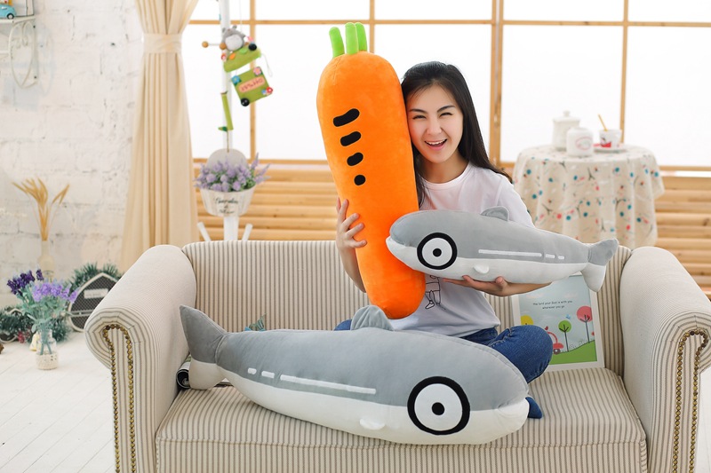 Children's Cartoon Plush Toy Lengthened Carrot Bolster Nap Lunch Break Waist Cushion Simulation Educational Doll