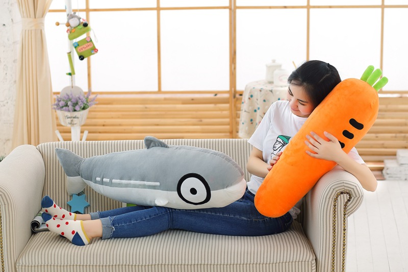 Children's Cartoon Plush Toy Lengthened Carrot Bolster Nap Lunch Break Waist Cushion Simulation Educational Doll