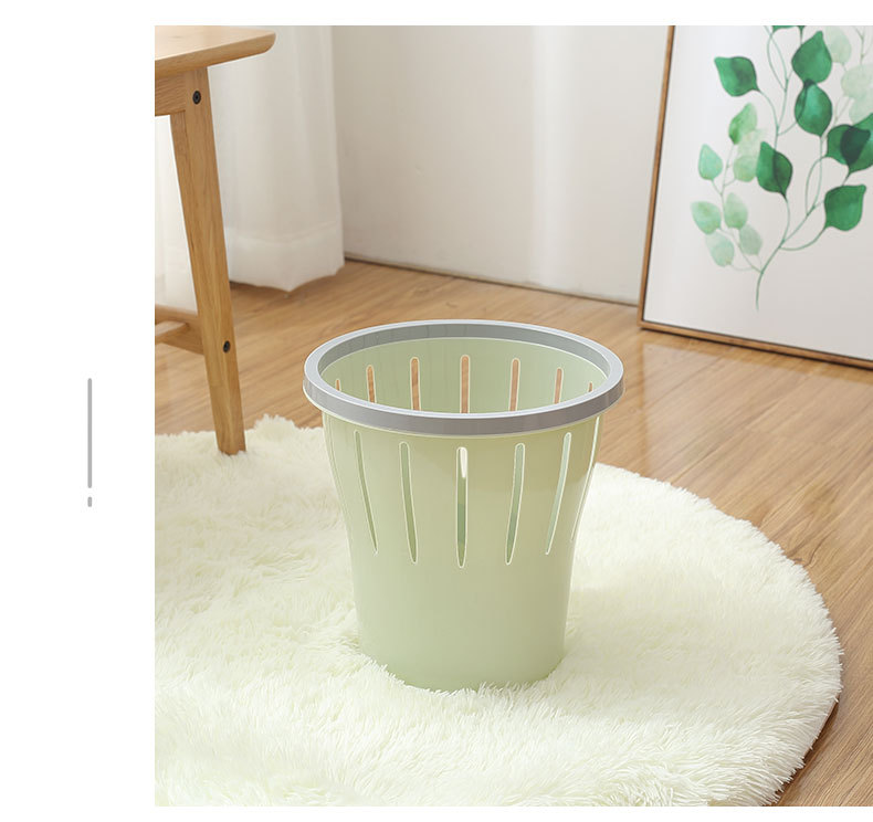 Plastic Hollow Trash Can Household Toilet Kitchen and Toilet Trash Can without Lid Large Thickened Office Wastebasket Plastic Hollow Trash Can Household Toilet Kitchen and Toilet Trash Can without Lid Large Thickened Office Wastebasket