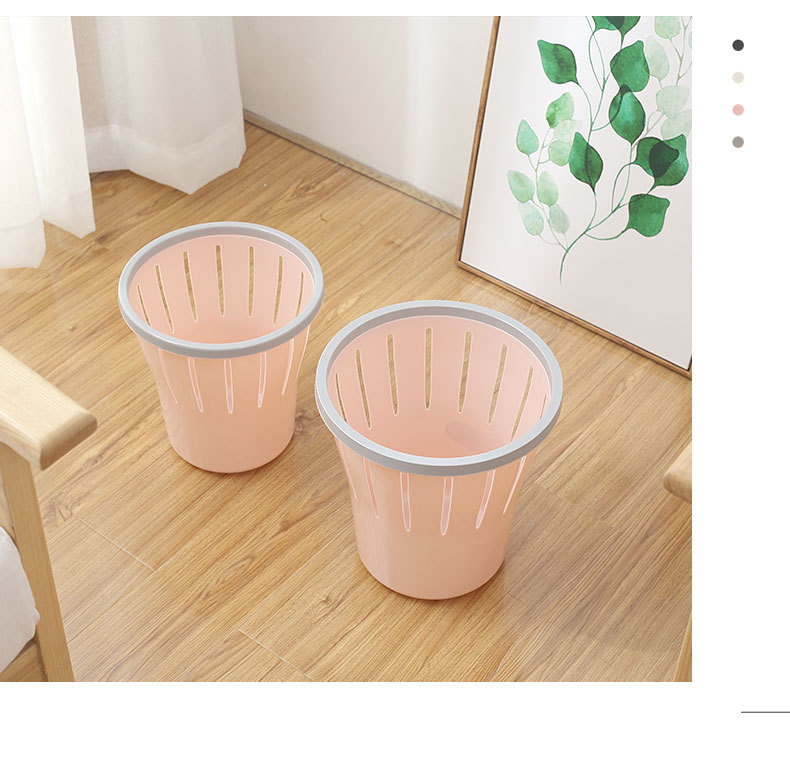 Plastic Hollow Trash Can Household Toilet Kitchen and Toilet Trash Can without Lid Large Thickened Office Wastebasket Plastic Hollow Trash Can Household Toilet Kitchen and Toilet Trash Can without Lid Large Thickened Office Wastebasket