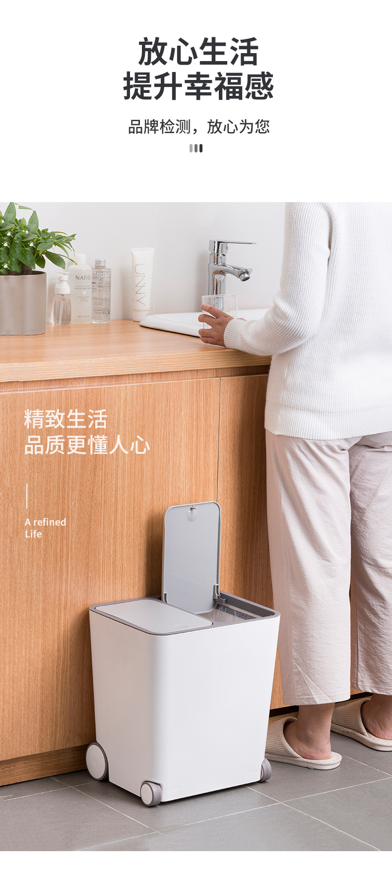 Sorting Trash Bin Toilet Tube Box Bathroom Wastebasket Household Kitchen Large Living Room Simple Creative with Lid Sorting Trash Bin Toilet Tube Box Bathroom Wastebasket Household Kitchen Large Living Room Simple Creative with Lid