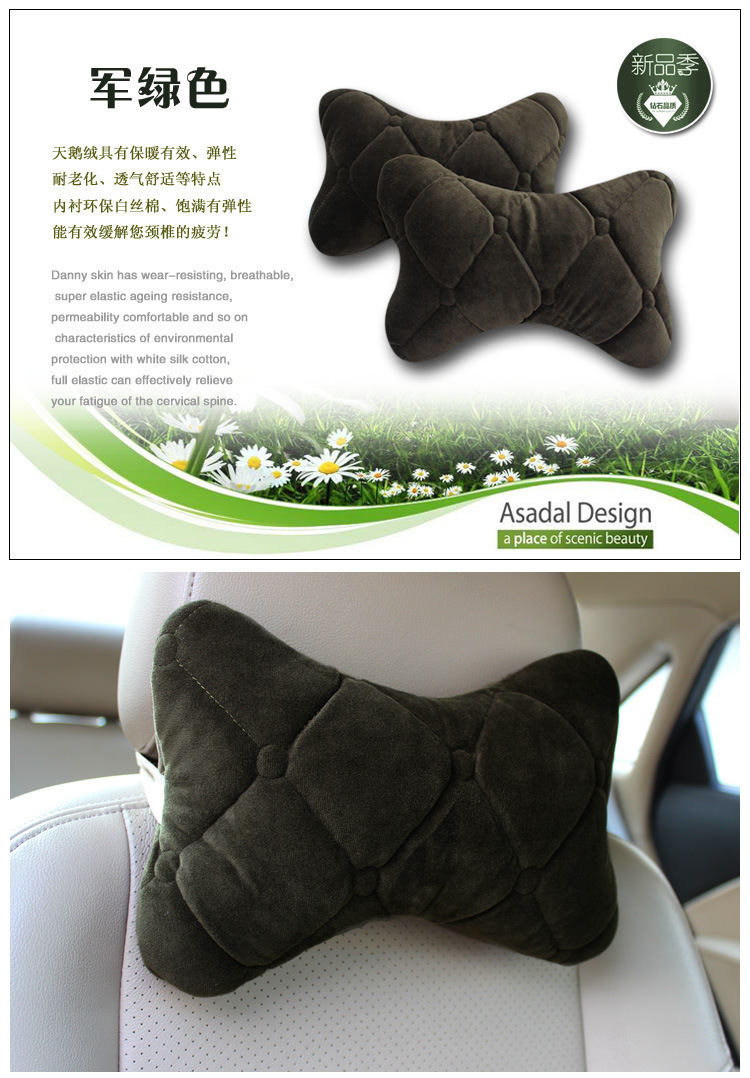 Factory Direct Sales Car Neck Pillow Winter Plush Automotive Headrest All-Match Super Hot Side Pillow Neck Bolster