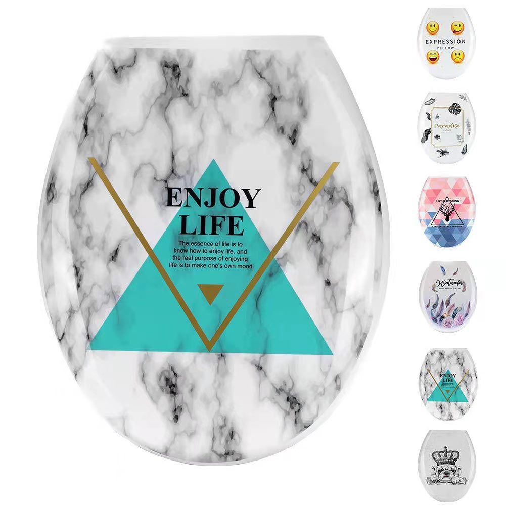 Cross-Border Toilet Printing Cover U-Shaped Plastic Toilet lid Cross-Border Toilet Printing Cover U-Shaped Plastic Toilet lid