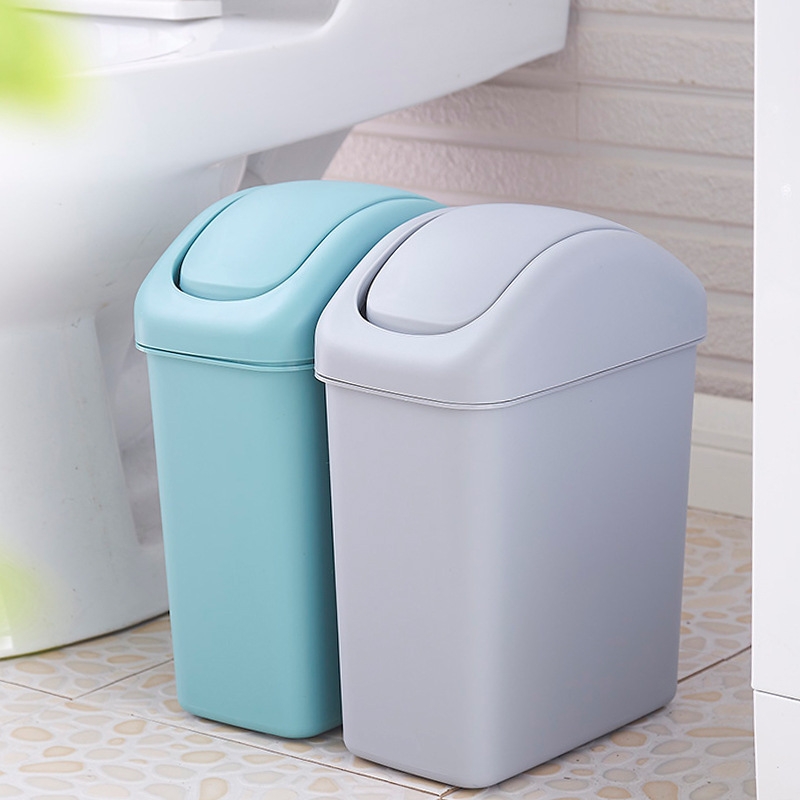 European-style new creative fashion shaker lid living room rectangular household lid garbage can thickened toilet northern Europe
