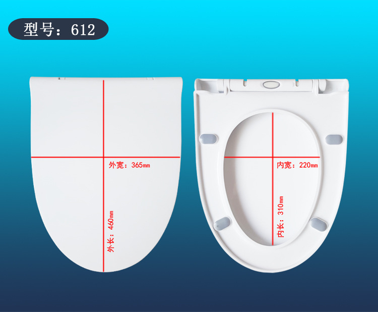 Toilet lid Cover Multi-Purpose V-Type U-Shaped Slow Drop Quick Installation Toilet Lid Slow Drop Toilet Cover