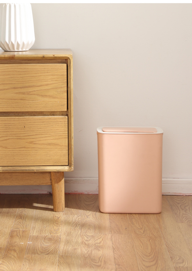 Li Haojia Trash Can Household Intelligent Inductive Kitchen Bedroom Living Room Bathroom with Lid Silent Toilet Pail