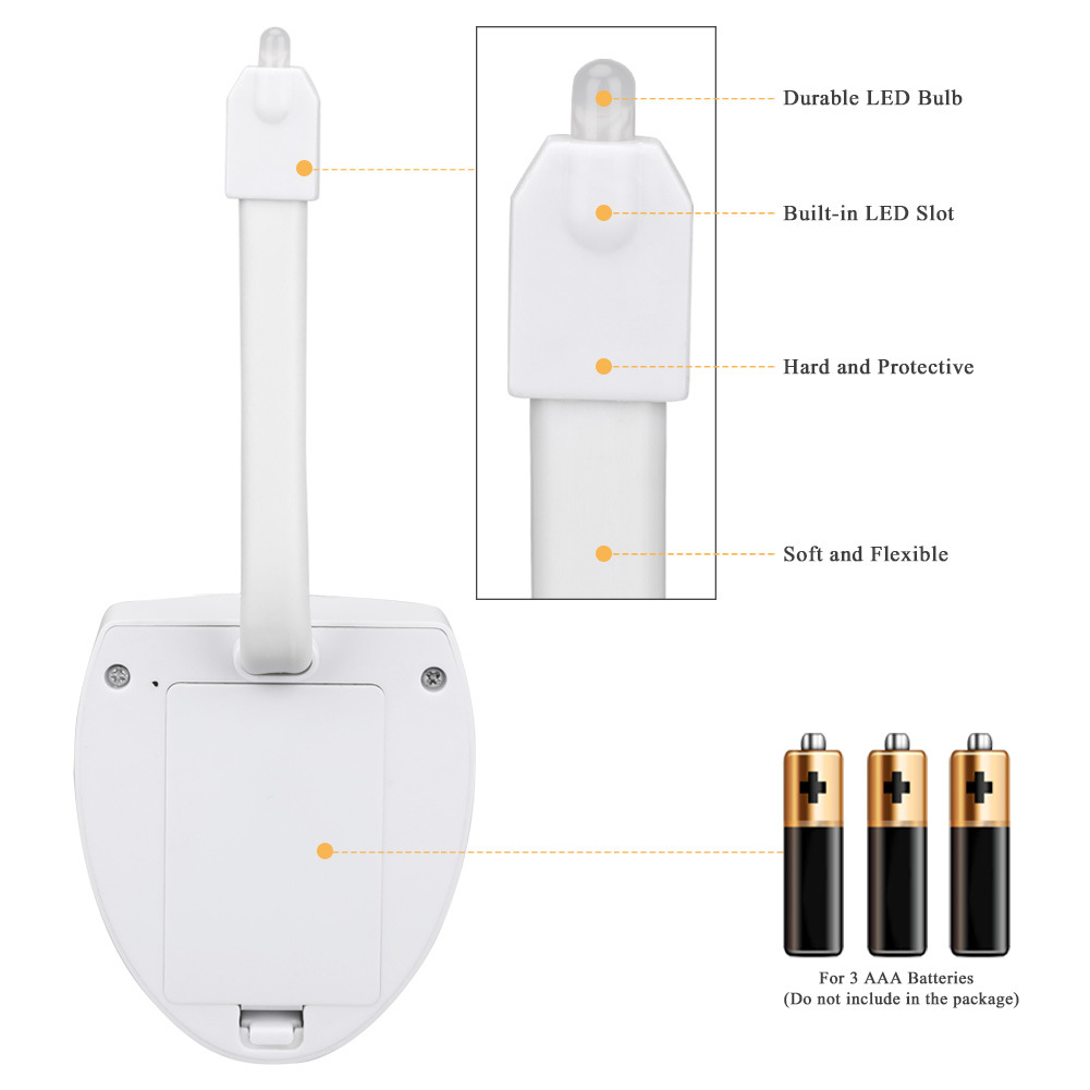 16Color Toilet Light Human Body Induction Toilet Lid Lamp Hanging Toilet Lamp Creative Small Night Lamp Kitchen Light