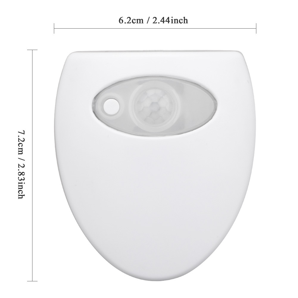 16Color Toilet Light Human Body Induction Toilet Lid Lamp Hanging Toilet Lamp Creative Small Night Lamp Kitchen Light
