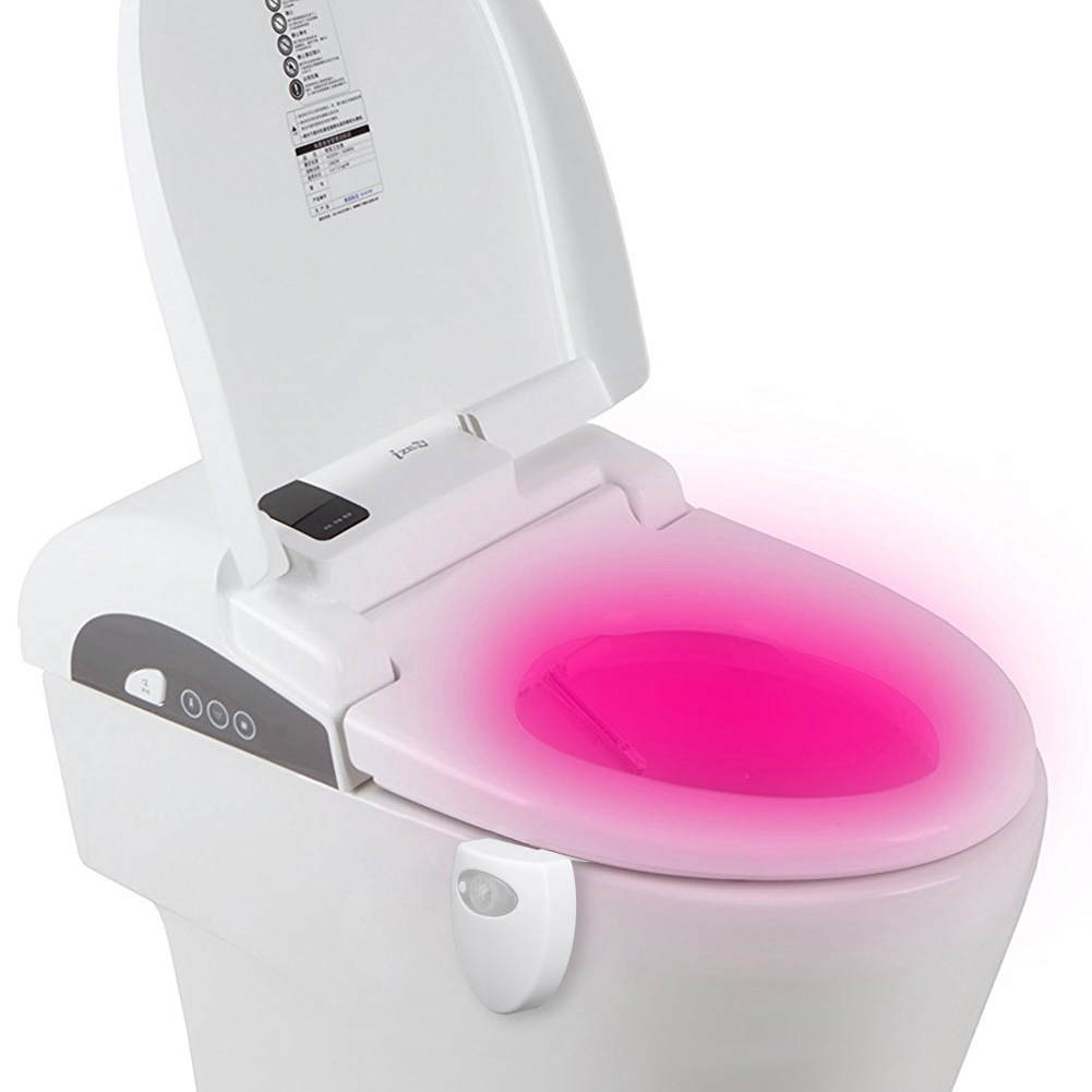 16Color Toilet Light Human Body Induction Toilet Lid Lamp Hanging Toilet Lamp Creative Small Night Lamp Kitchen Light