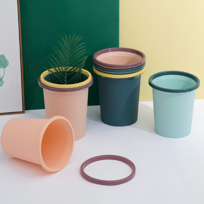 Creative Living Room Kitchen Trash Can Small Toilet Bucket Wastebasket Bathroom Waste Bin without Lid Large Garbage Bin