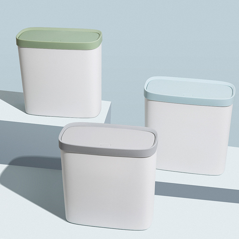 Waste bins Free Shipping Narrow Small Size Toilet Bin with Lid Pressure Ring Home Living Room Toilet Bin