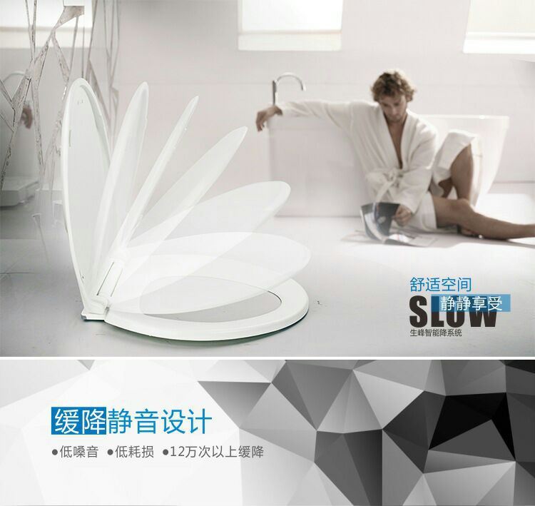 Universal Toilet Cover Thickened Toilet Seat Cover Device Cover Slow Drop Toilet Cover Large Toilet lid Universal Toilet Cover Thickened Toilet Seat Cover Device Cover Slow Drop Toilet Cover Large Toilet lid