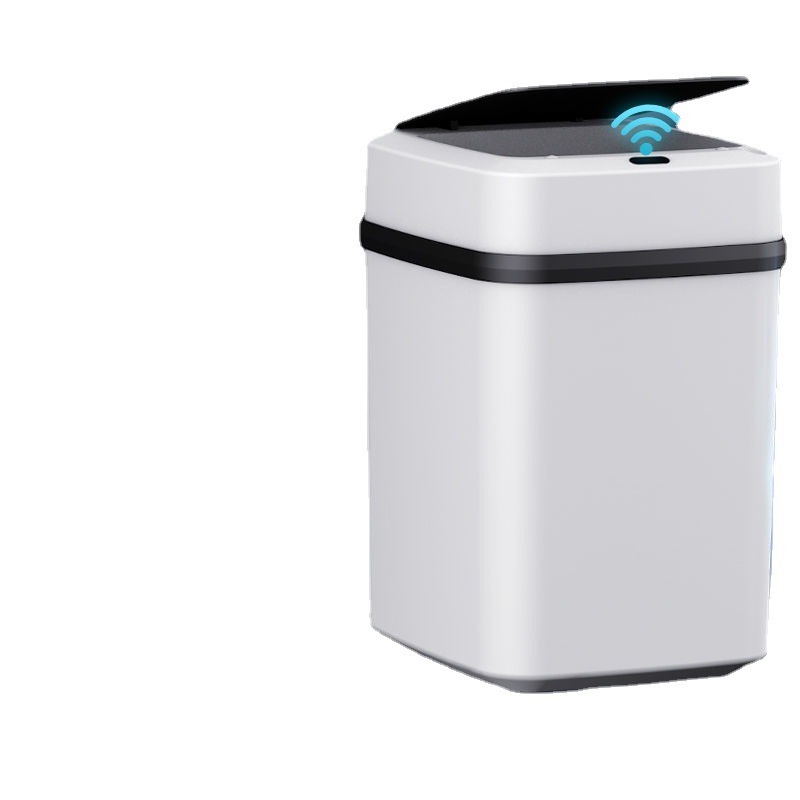Smart Trash Can with Lid Household Induction Toilet Living Room Toilet Creative Automatic Electric Wastebasket Large